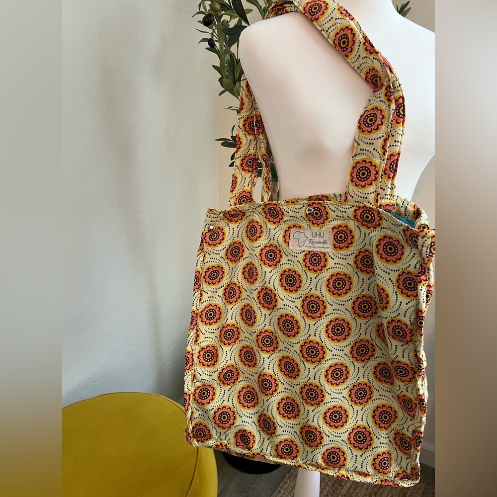 Women’s Yellow Floral Tote Bag